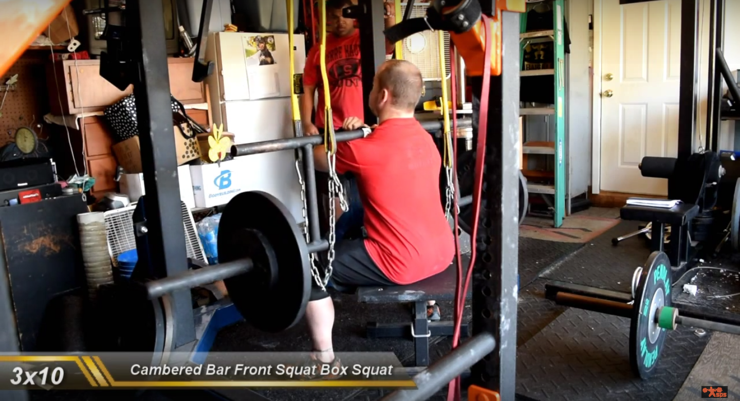 Cambered Bar Box Front Squat