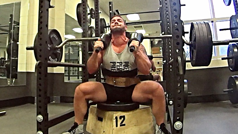 Speed SQ/DL Wk1: SSB Box Squat 10x2 w/ 380lbs & Speed Pulls vs Bands 6x1 (Video)