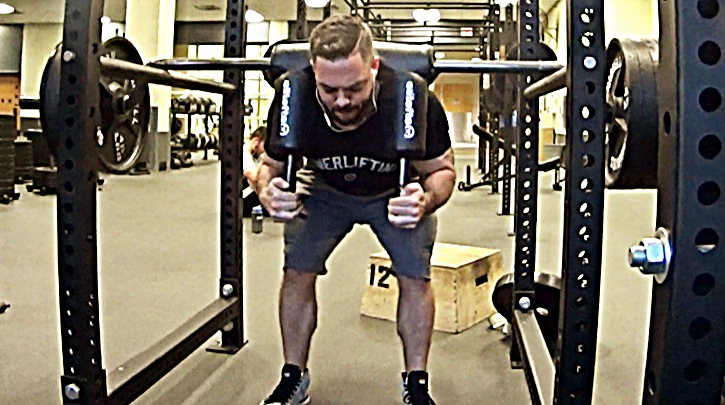 Max Effort SSB Pin Good Mornings up to 440lbs & SSB Raw Squat Reps (Video)