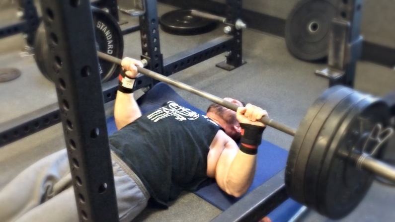 Feb. 2018 Week 2 - Day 4: Pause Floor Press 255x5 (Down Week)