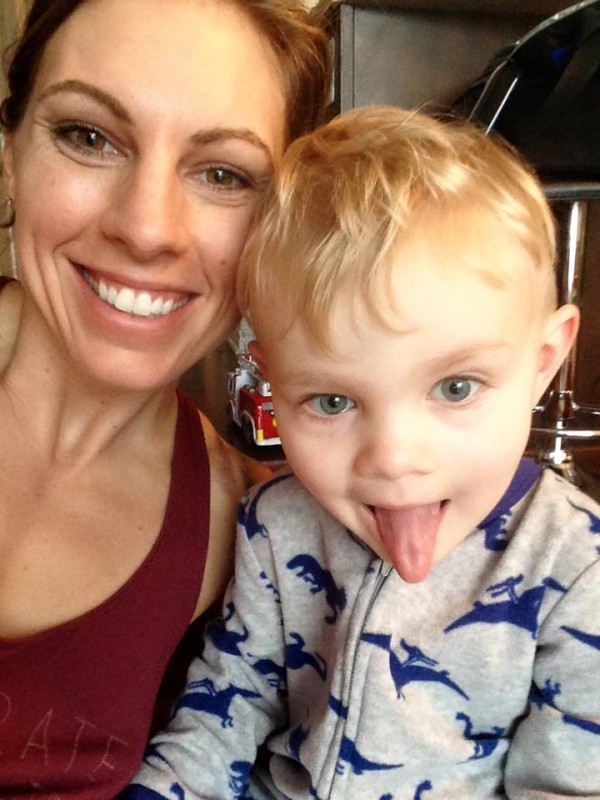 Shannon and Odin - tongue out