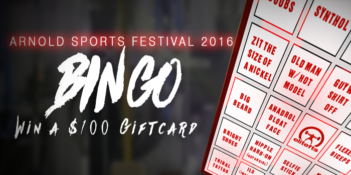 Arnold Bingo is Back — 2016 Hashtag Contest 