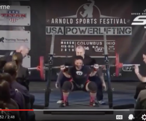 Gogginsforce lifter Lodrina Cherne at the Arnold 2016 USA Powerlifting Pro Raw Challenge