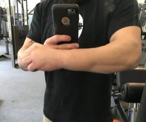 3/8- This bench training session is brought to you by my right swollen forearm