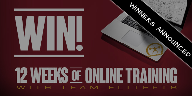 WINNERS — 12 Weeks of Free Online Training from Team Elitefts 