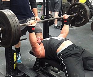 Bench Press: 285x10 / paused speed singles up to 335lbs (Video)