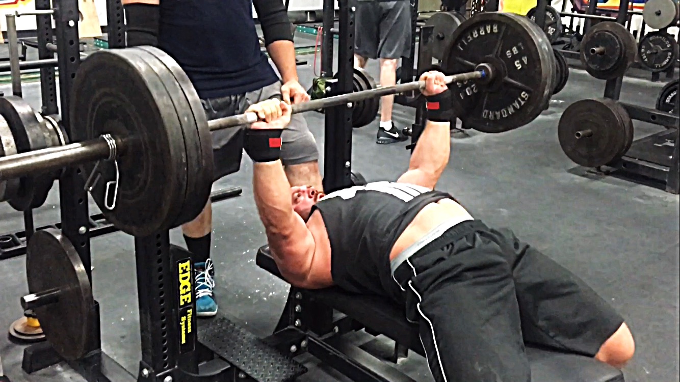 Bench Press: 285x10 / paused speed singles up to 335lbs (Video)