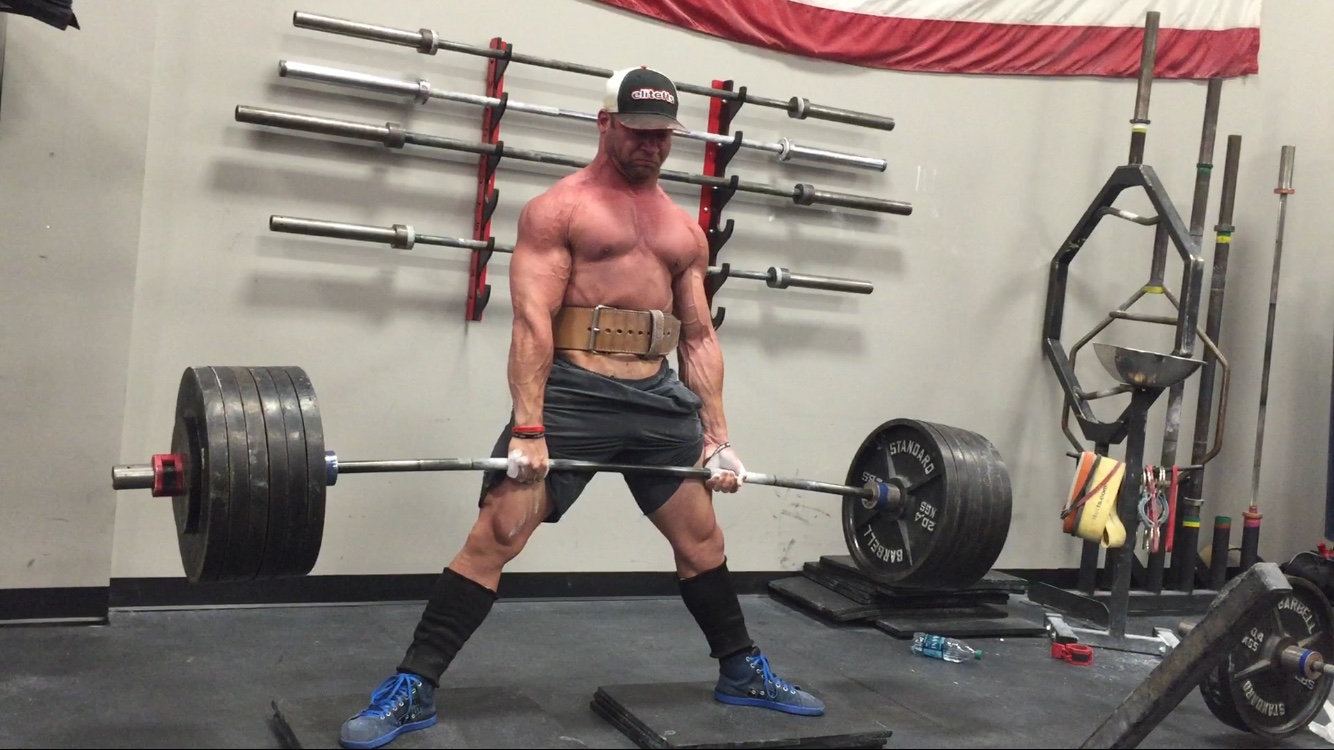 Deadlift's from a deficit that is almost as tall as I am.