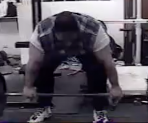 Old School Training Video Flannel Barbell Rows 