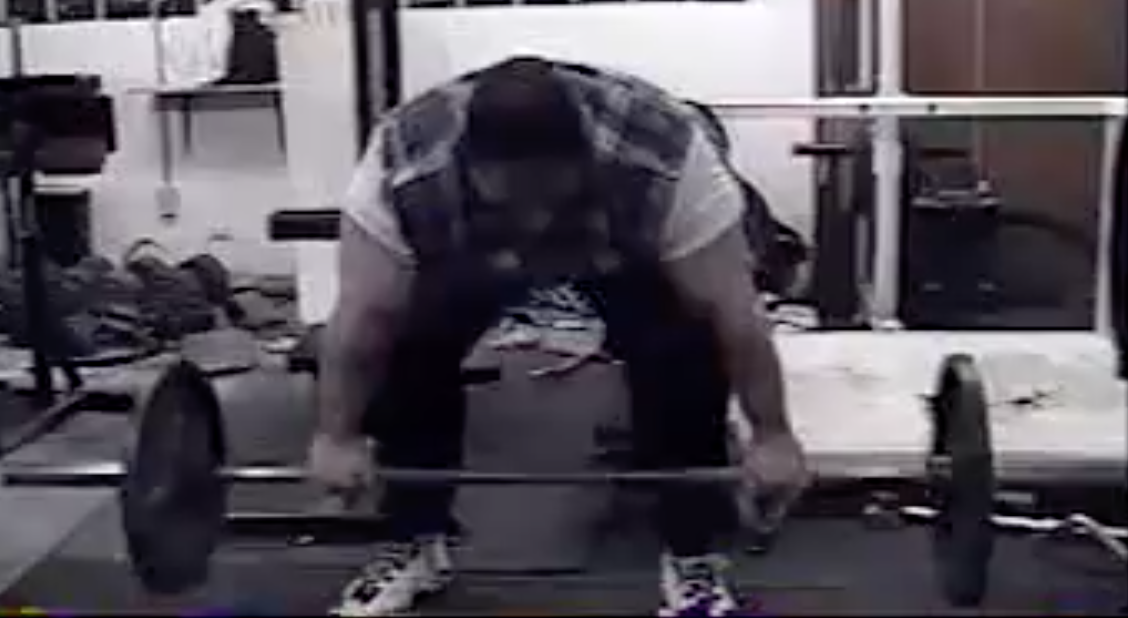 Old School Training Video Flannel Barbell Rows 