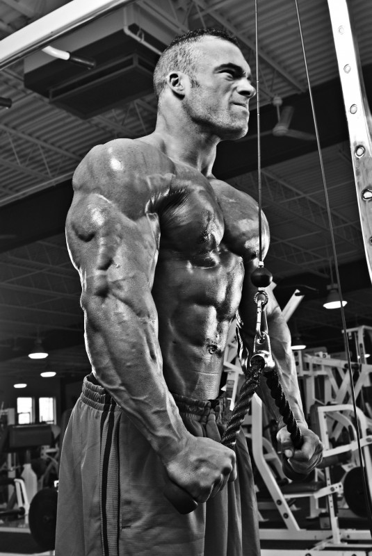 pressdowns for large triceps