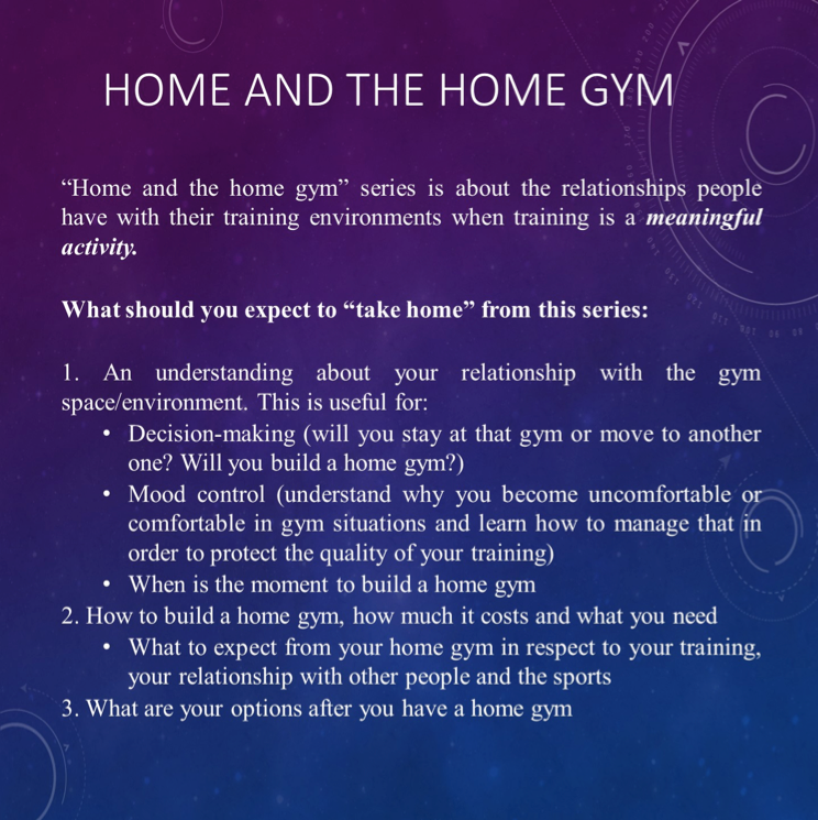 home and the home gym 