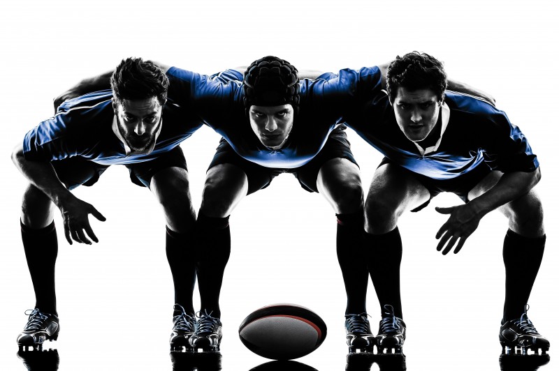 rugby men players silhouette