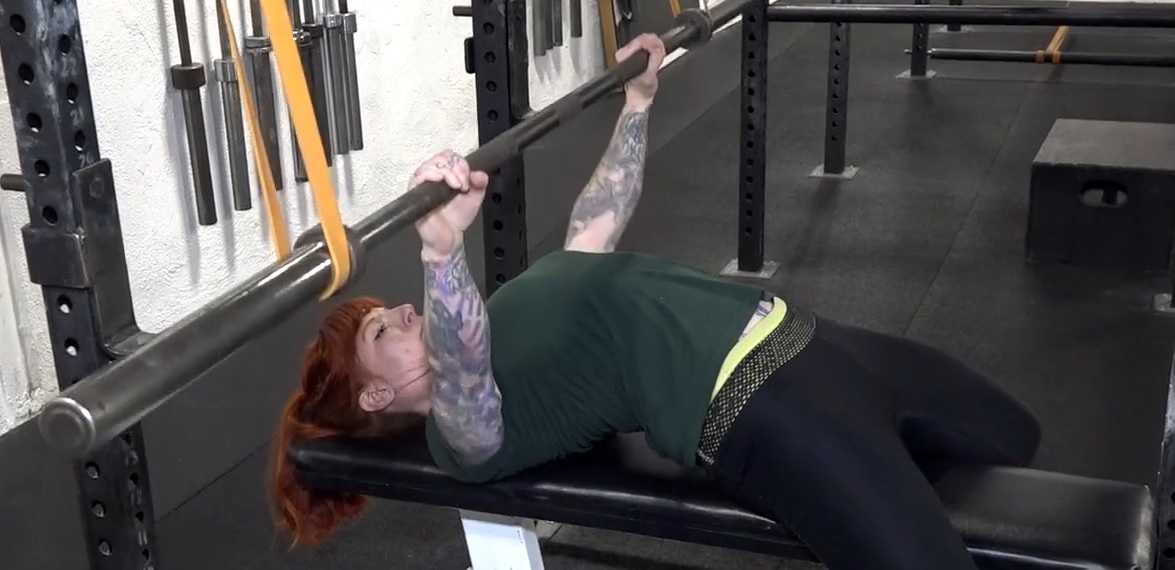 Reverse Band Bench Rows: WITH VIDEO