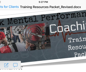 New Coaching Packet Additions & Military Discount