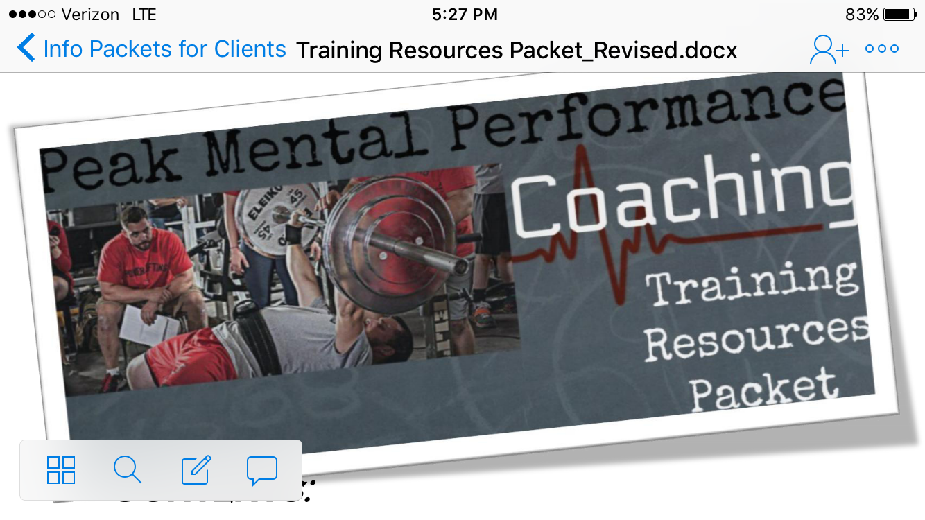 New Coaching Packet Additions & Military Discount