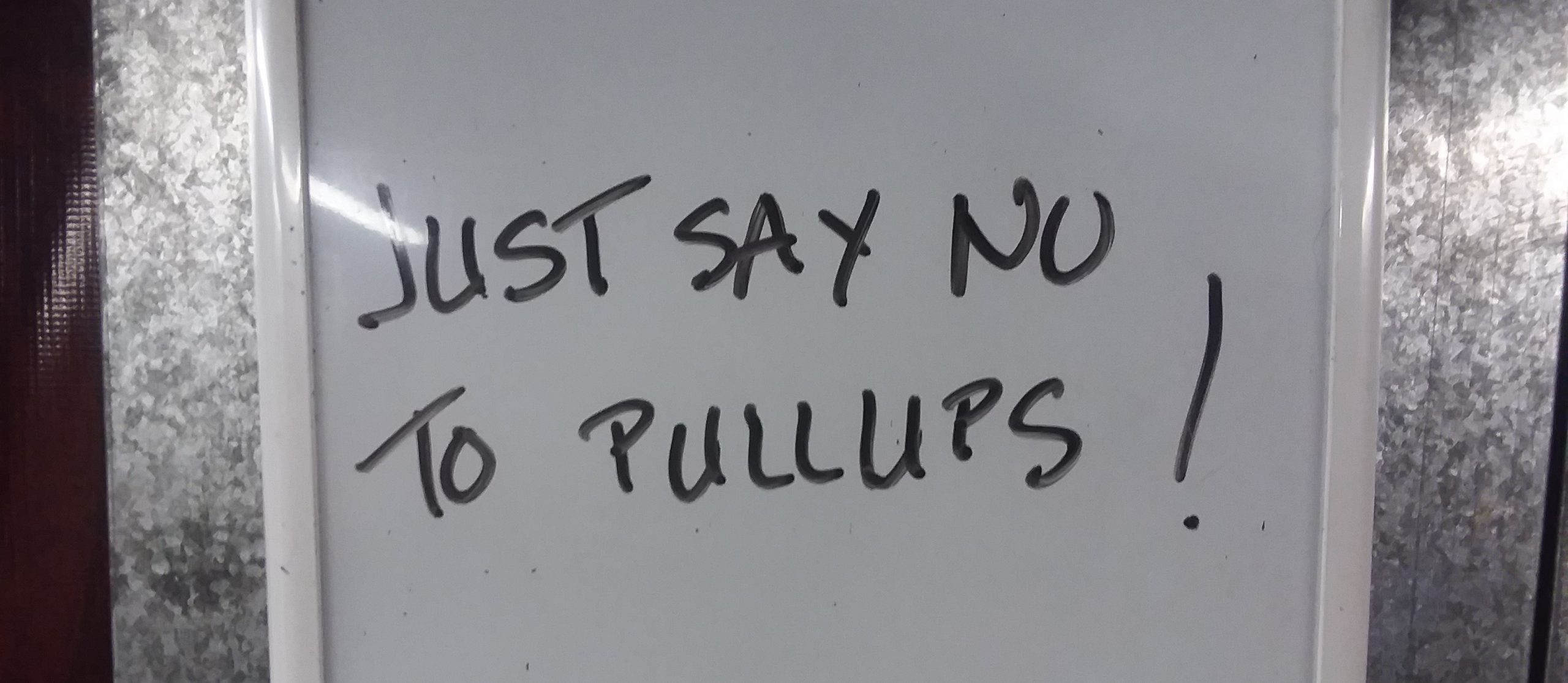 JUST SAY NO TO PULL UPS