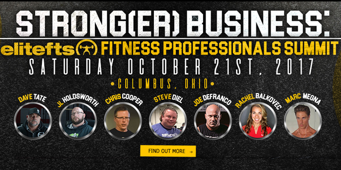 WATCH: Strong(er) Business: elitefts Fitness Professional Summit Speaker Preview