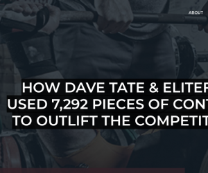 How Dave Tate and elitefts Used 7,292 Pieces of Content to Outlift the Competition 