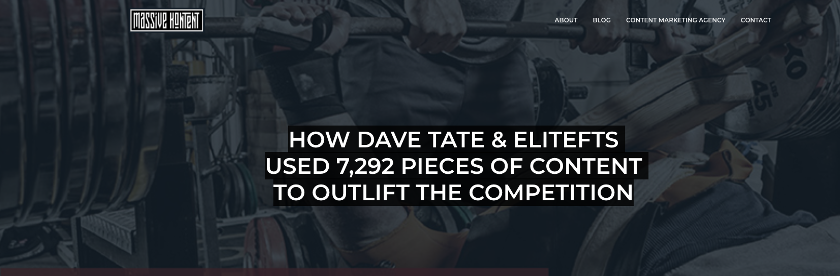 How Dave Tate and elitefts Used 7,292 Pieces of Content to Outlift the Competition 