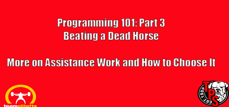 Programming 101: Part 3-Beating a Dead Horse