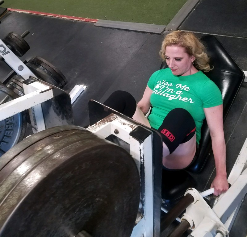 Sabra Mitchell Leg PRess, beating a dead horse, powerlifting, assistance work, elitefts, bench press, squat, deadlift, CJ Murphy; 