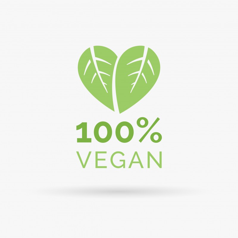 100% vegan food icon design vector symbol