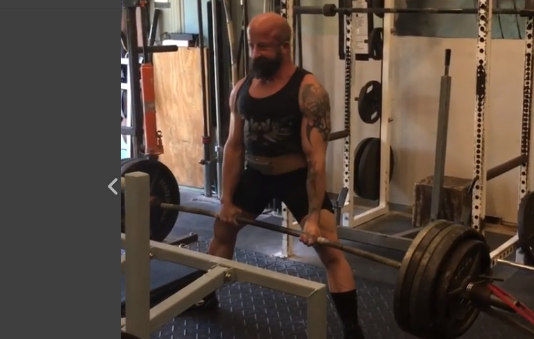 5/7- Deadlifts off 2” Mats w/vids of me and some of the crew