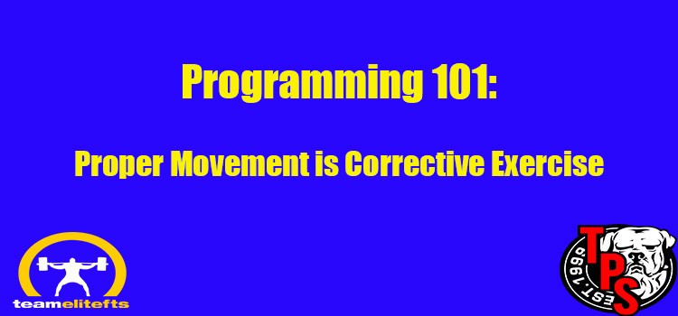 Programming 101 Corrective Exercise