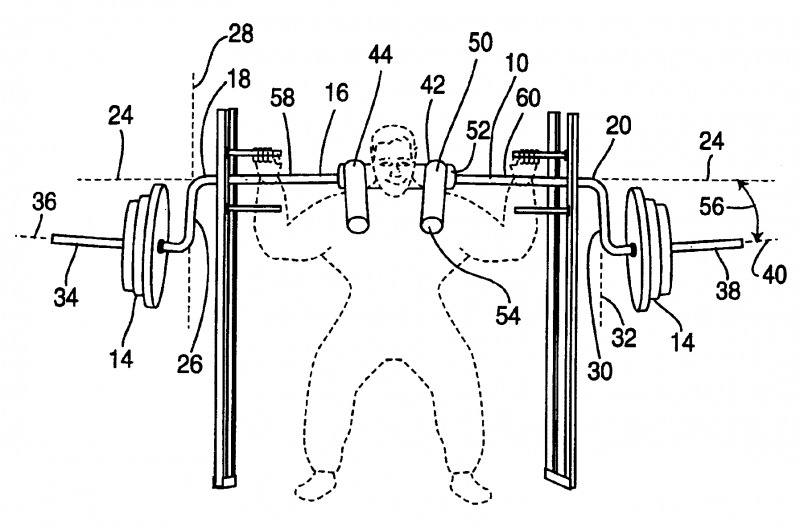 cambered safety bar patent