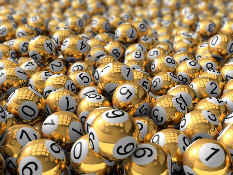 golden lottery balls.