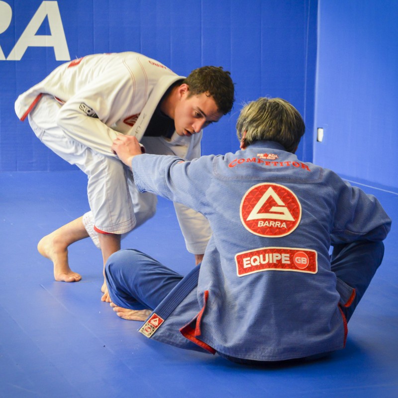 Brazilian Jiu Jitsu mixed martial arts grappling training at Fulham Gracie Barra academy in London, UK