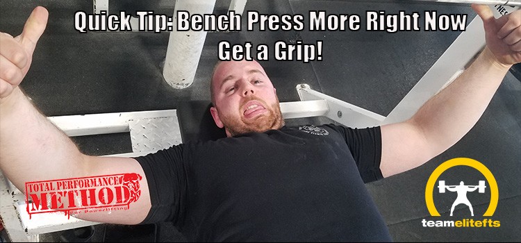Quick Tip Bench Press More Right Now CJ Murphy Elitefts