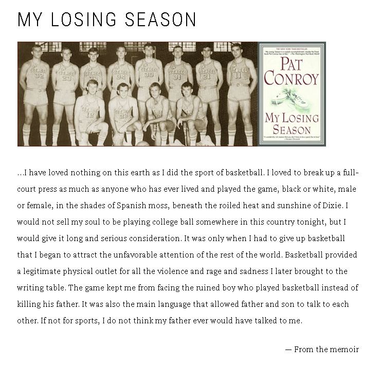 losing season pat conroy