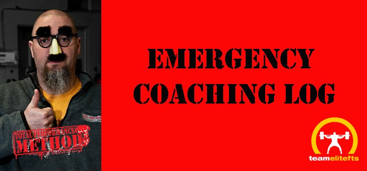 Emergency Replacment Log CJ Murphy Elitefts