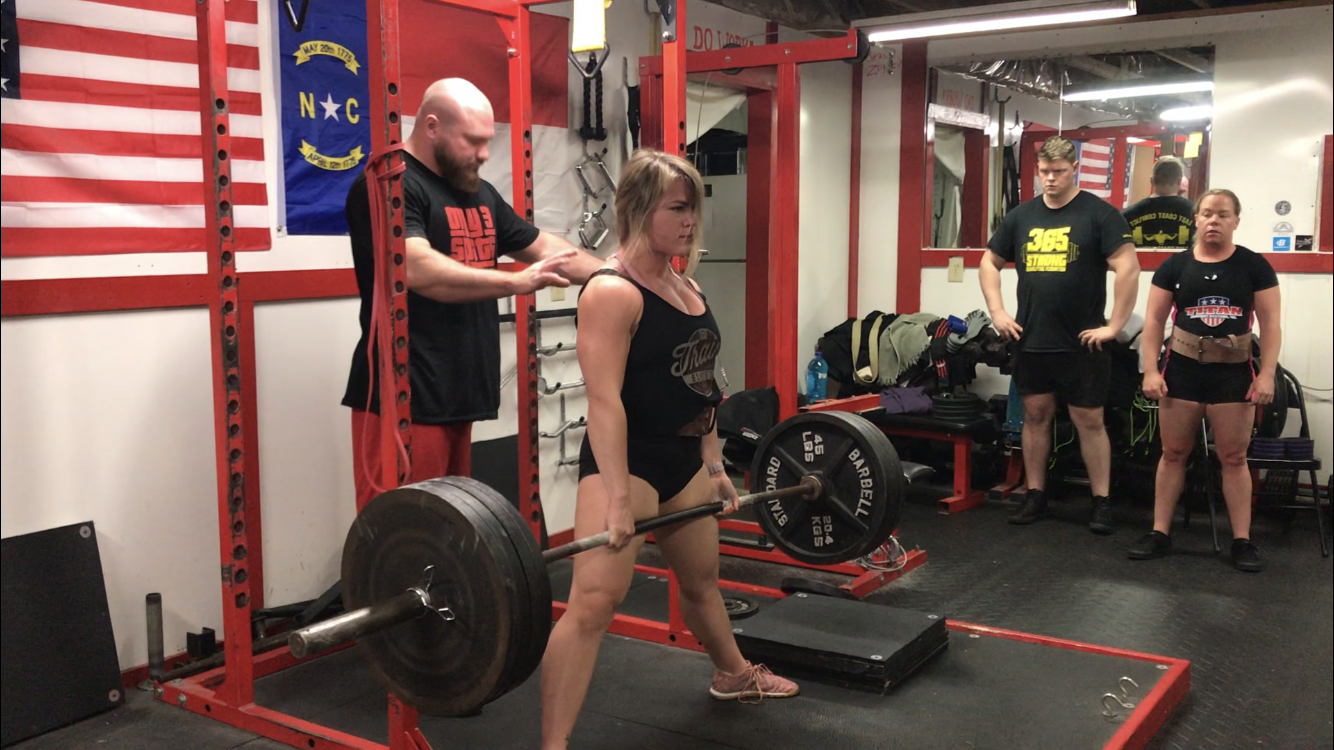 Training at Kallas Barbell -Block Pulls - 15 Weeks out