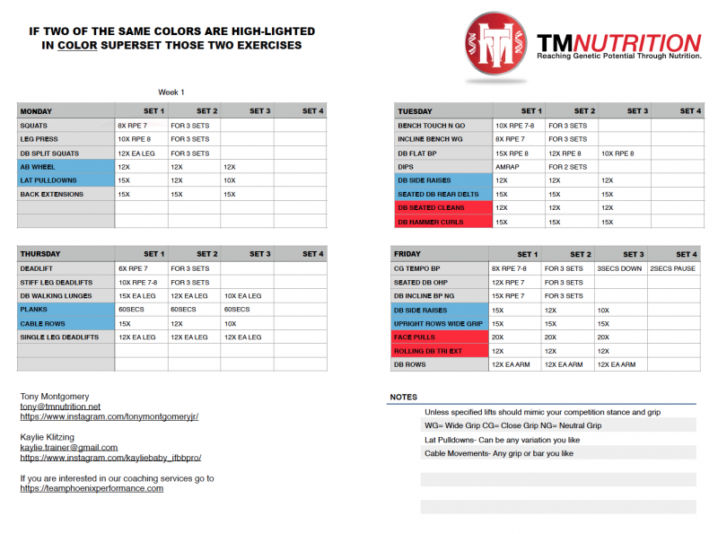 tm 15 week prep rpe 1