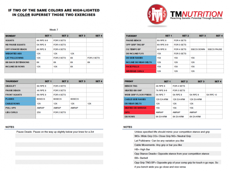 tm 15 week prep rpe 7