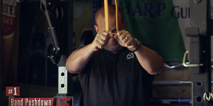 WATCH: 17 Band Exercises Powerlifters Can Do at Home