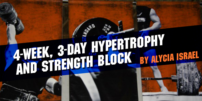 4-Week, 3-Day Hypertrophy and Strength Block