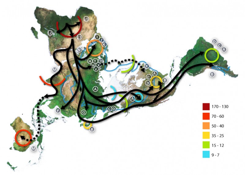 World-map-of-prehistoric-human-migrations