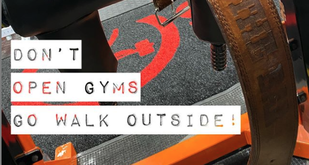 Don't Open Gyms! Just Go For A Walk...