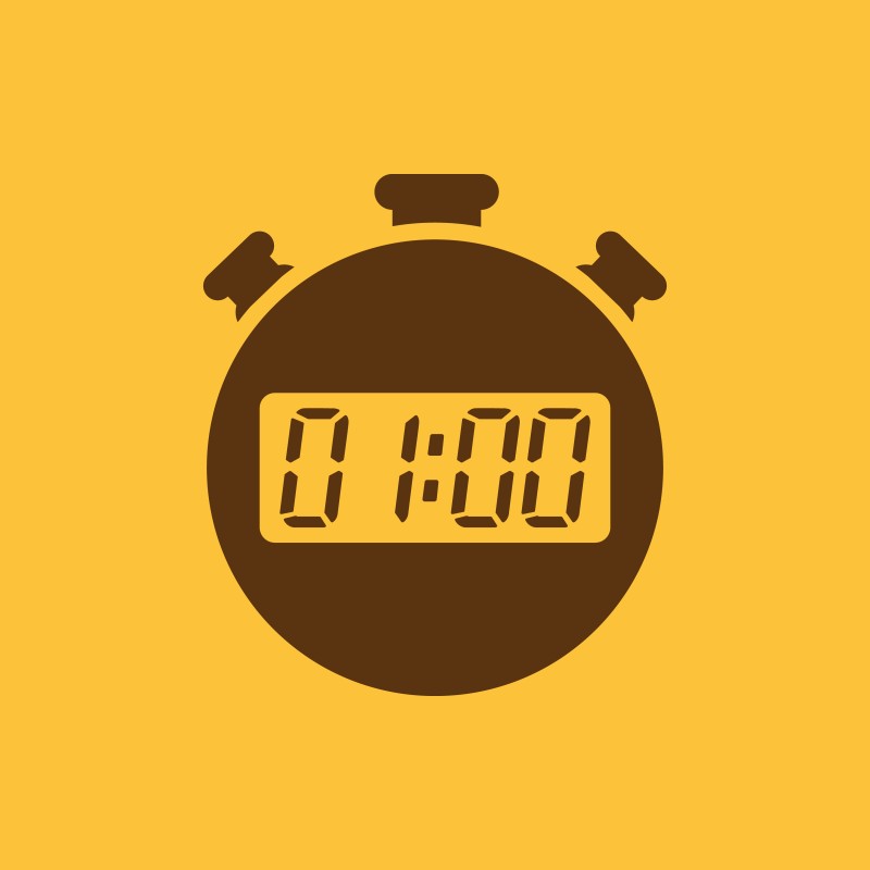 The 60 seconds, minutes stopwatch icon. Clock and watch, timer, countdown, stopwatch symbol. UI. Web. Logo. Sign. Flat design. App.