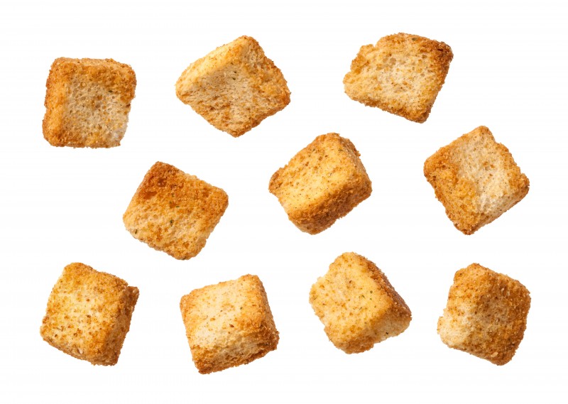 Croutons isolated