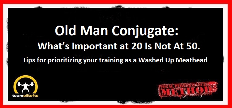 Old Man Conjugate: What’s Important at 20 Is Not At 50.