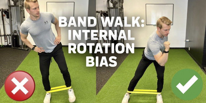 How to Improve Hip Internal Rotation Deficits with Band Walks