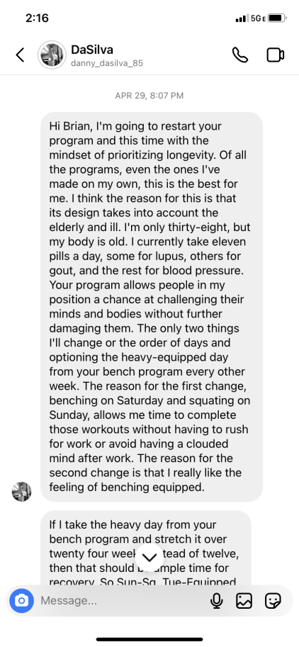 Some great positive feedback on my Minimalist Method Powerlifting ebook